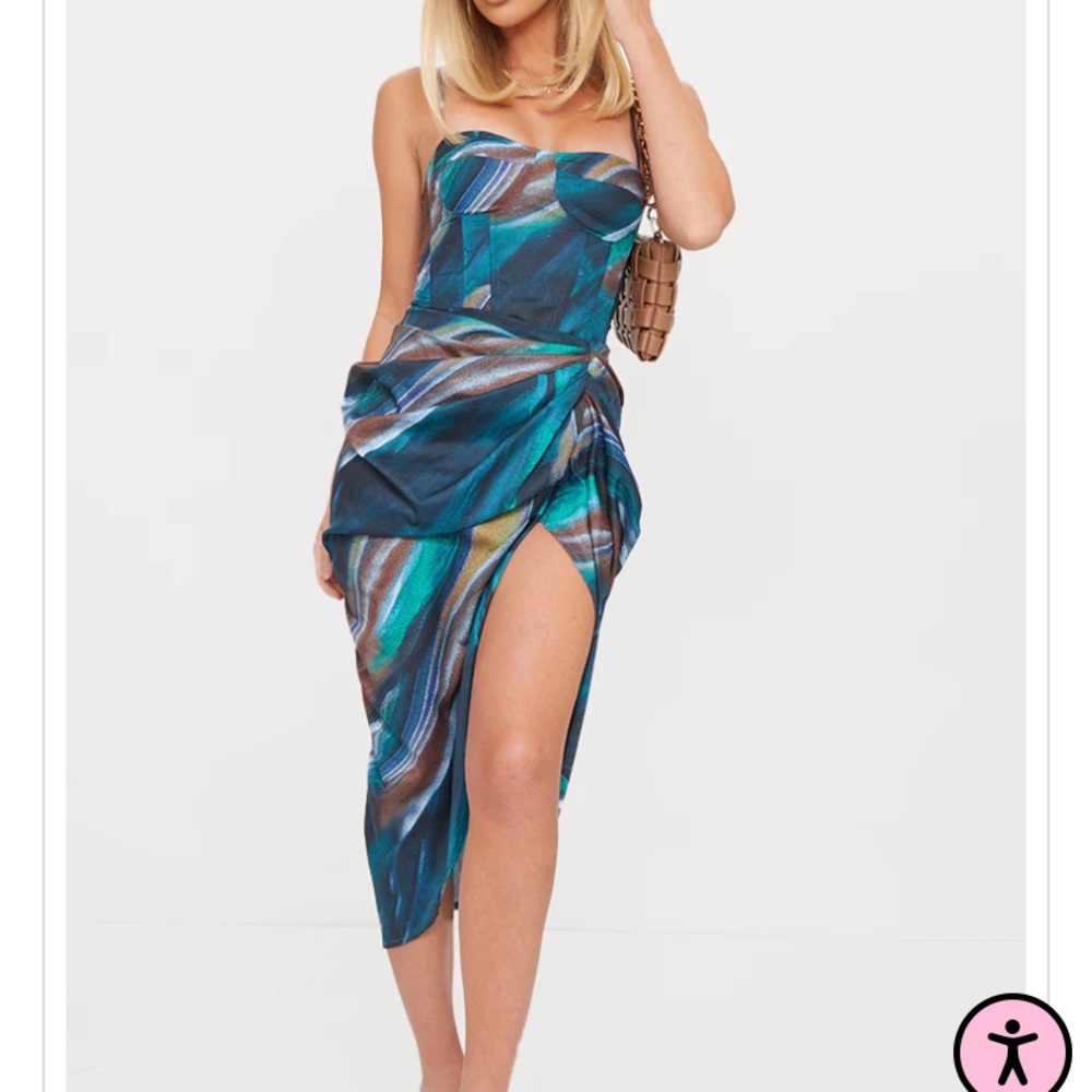 PLT corset top & midi skirt set